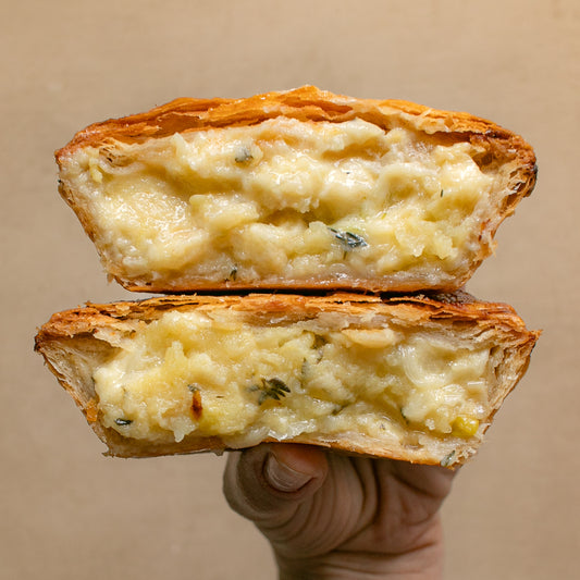 Potato, Confit Shallot & Smoked Cheddar